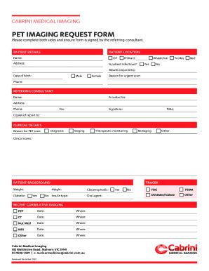 Fillable Online Medical Imaging Appointment Request Form Fax Email