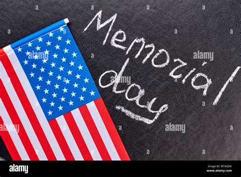 American flag on black background. Memorial day concept Stock Photo - Alamy