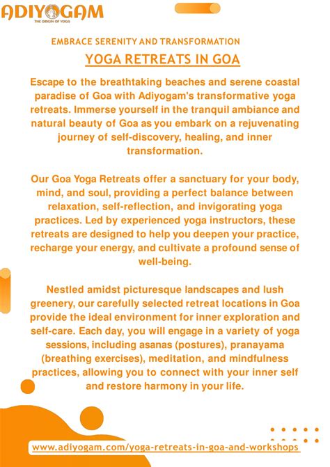 Ppt Adiyogam Goa Yoga Retreats Find Serenity And Transformation