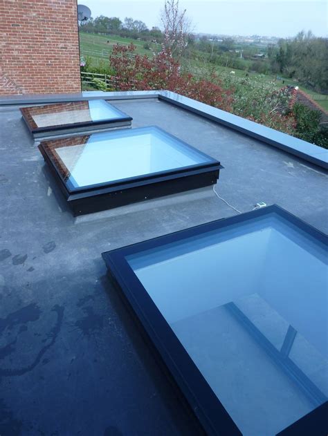 Flat Roof Extension With Three Fixed Flat Rooflights Flat Roof Roof