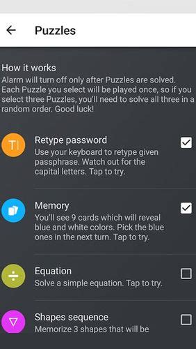 Puzzle alarm clock for Android – download for free