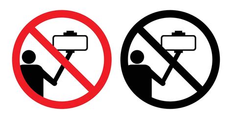 No Selfie Sign 42122734 Vector Art At Vecteezy