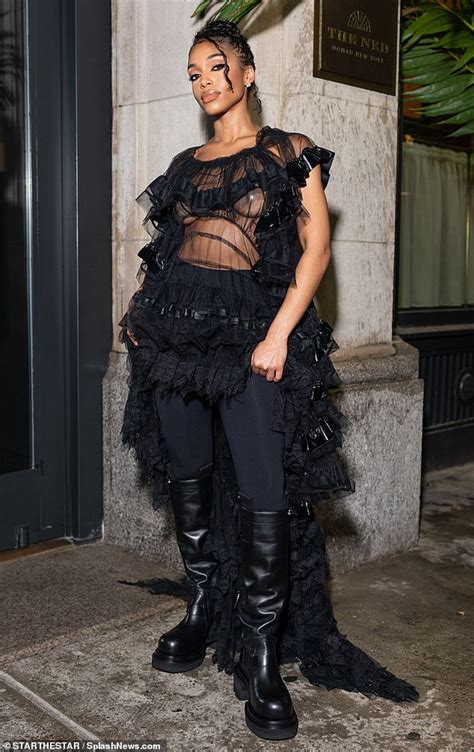 Lori Harvey Shows Off Her Incredible Figure In A See Through Avant