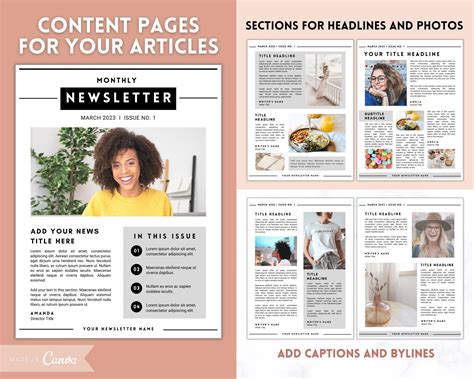 45 Editable Canva Newsletter Templates For Businesses