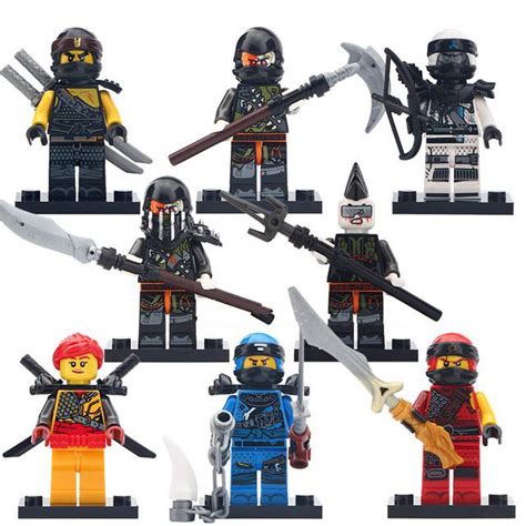 8pcs Skylor Kai Jay Ninjago Super Hero Lego Minifigure Toy