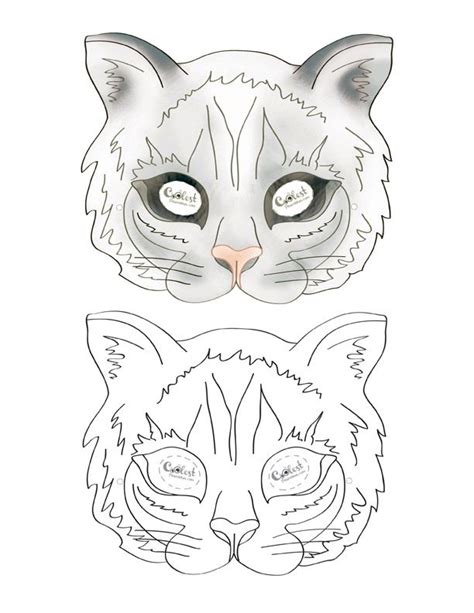 Printable Cat Mask Cat Mask Printable Coloring Masks Coloring Mask