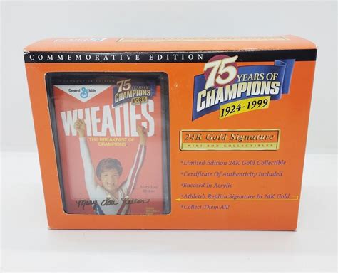 Mary Lou Retton 24k Gold Signature Coa Wheaties Collectible Replica