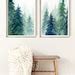 Evergreen Forest Printable Wall Art Set Of Watercolor Pine Etsy