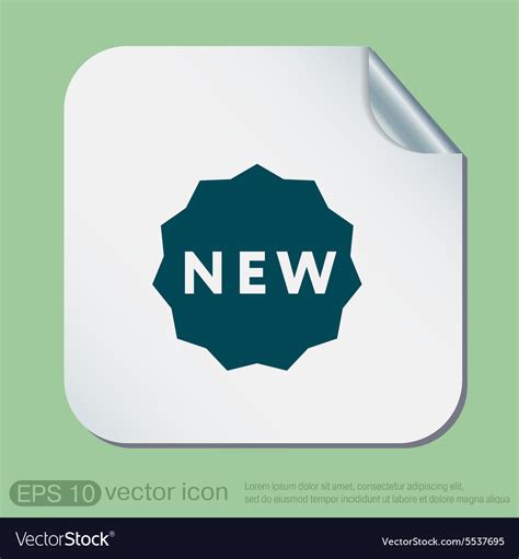 Label new symbol of the icon novelty Royalty Free Vector