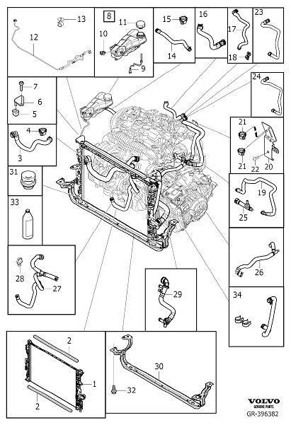 Volvo Xc Retainer Cooler And Connection Fittings Erad Cooling