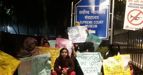 Women Protest Outside Sc Hours Before Supreme Court Hear Pleas Related