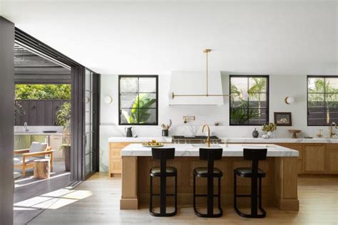 Contemporary Kitchen Living Room And Dining Area With Art Deco