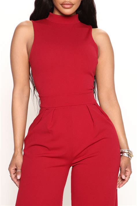 Workaholic Jumpsuit Burgundy Fashion Nova Jumpsuits Fashion Nova