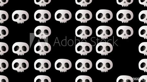 Skull seamless cartoon on black background , illustration concept #AD , #cartoon, #seamless, # ...