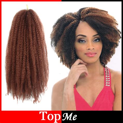 17inch Long Havana Mambo Twist Crochet Braids Bulk Hair Afro Kinky