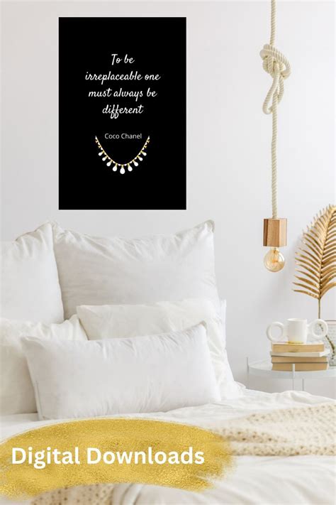 Coco Chanel Fashion Quote Coco Chanel Wall Art Dorm Decor for College Girls Inspirational ...