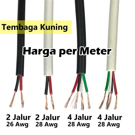 Jual Kabel AWG 26 28 2 3 4 Jalur Selongsong Asli Tembaga SNI