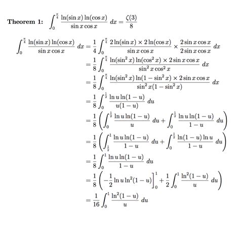 Calculus Find Int 0 1 Frac Ln 2 1 X X Dx Mathematics Stack