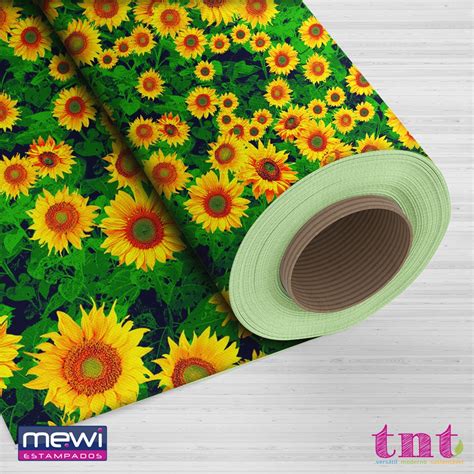 Tecido Estampado TNT Mewi Flor Do Sol Metro Papelaria Criativa