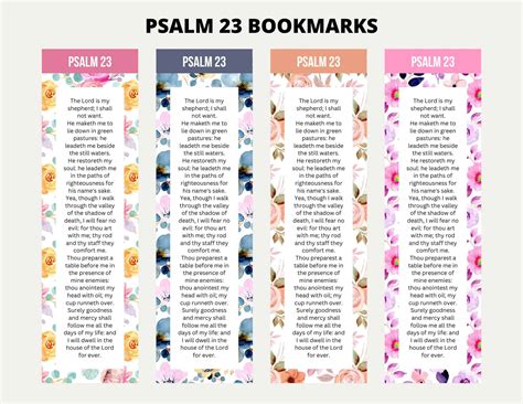 Free Printable Psalm 23 Bookmark Free Templates Printable