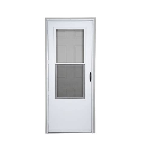 Larson 36 In X 81 In White Mid View Wood Core Storm Door Proarb