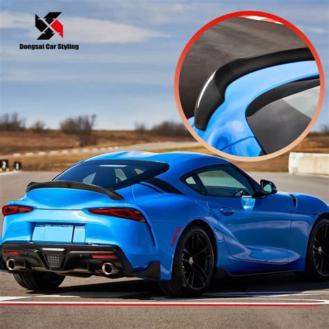 V Style Carbon Fiber Rear Trunk Boot Lip Tail Wing Spoiler Ducktail For