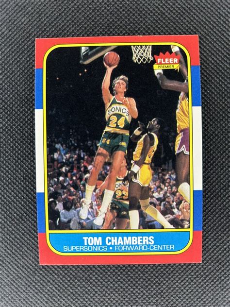 1986 87 Fleer 15 Tom Chambers Seattle Supersonics RC Rookie Card 15