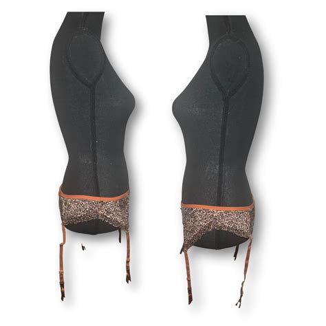 Sexy Size Xl X Leopard Print Trashy Mcbling Bimbocore Punk Garter Belt Lingerie Ebay