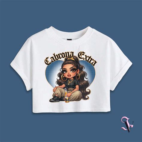 Cabrona Extra Chicana Chola Chibi Style Latina Sayings Shirt Png For Dtf Iron On Print