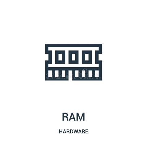 Ram Icon Vector From Hardware Collection Thin Line Ram Outline Icon