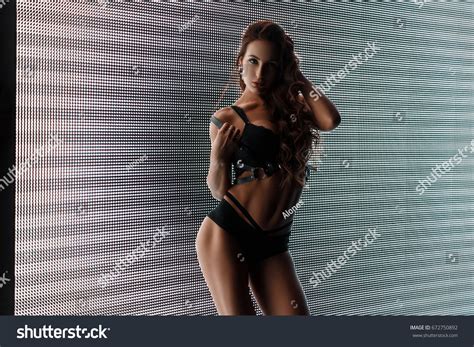 Sexy Beautiful Woman Black Lingerie Nightclub库存照片672750892 Shutterstock