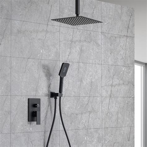 Rainlex Ceiling Mounted Dual Functions 10 Rainfall Shower Head Brushed