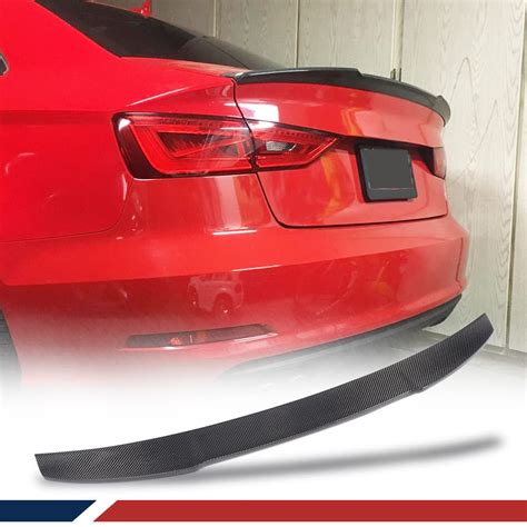 Buy Carbon Fiber Rear Spoiler For Audi A3 8v Base Sline S3 Sedan 2014 2020 Trunk Lip Spoiler