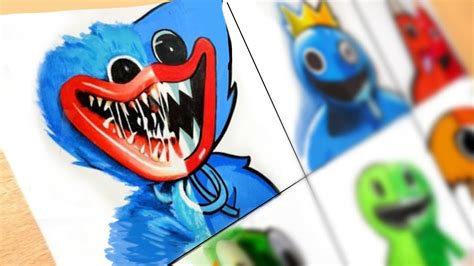 Drawing Monsters Games Cartoon Vs Realistic Poppy Playtime Rainbow