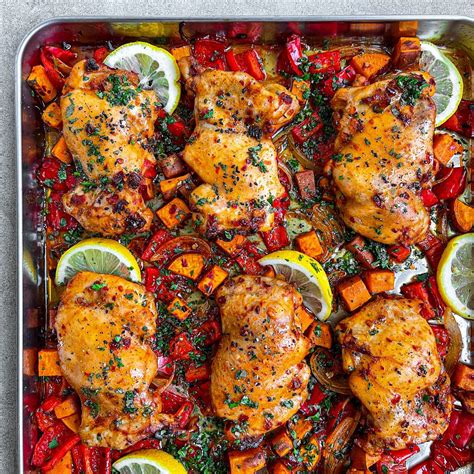 Harissa Chicken Tray Bake Zena S Kitchen