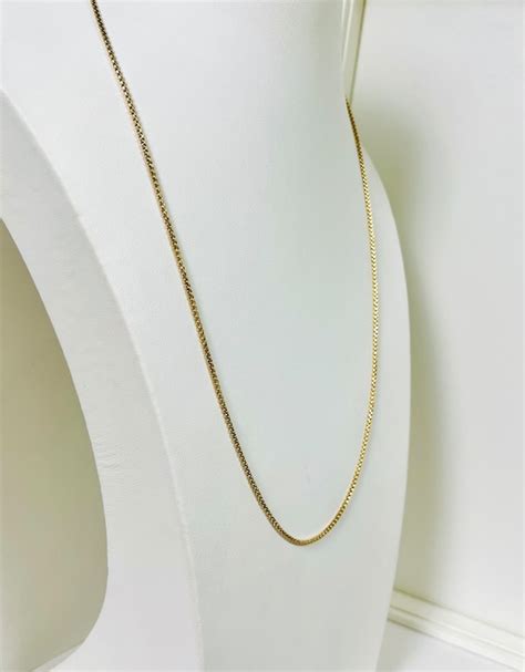 K Gold David Yurman Box Chain Necklace Gem