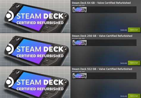 Refurbished Steam Decks Hit The Steam Store With Big Triple Digit