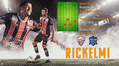 Rickelme Neris Meio Campo Midfielder Lateral Direito Right Back