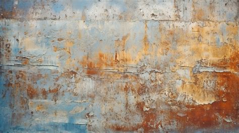 Layers Of Paint On Vintage Iron Wall Creating A Textured Background