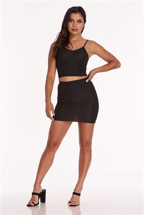 Ribbed Mini Skirt Black Discovery Clothing Cute Cheap Outfits Cute