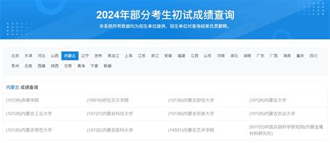 内蒙古2024年考研初试成绩查询入口：cnapplycjcx—中国教育在线