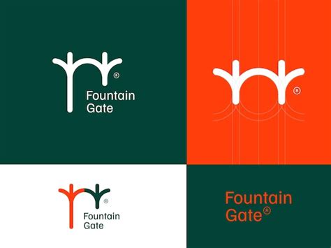 Premium Vector Fountain Gate Symbol Logo Design