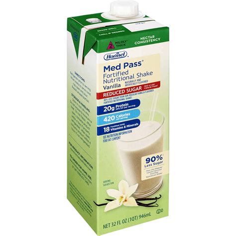 Oral Supplement Med Pass® Reduced Sugar Vanilla Flavor Ready To Use 32 Oz Carton Suprememed