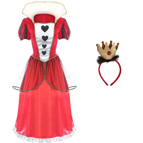 Ladies Queen Of Hearts Fancy Dress Costume Alice Wonder Land World Book Day Ebay