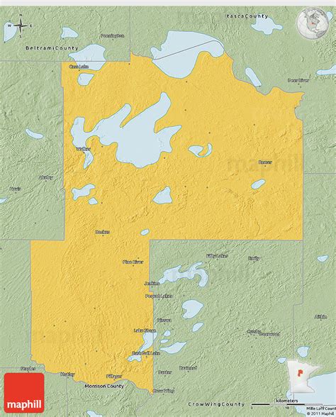 Savanna Style 3d Map Of Cass County