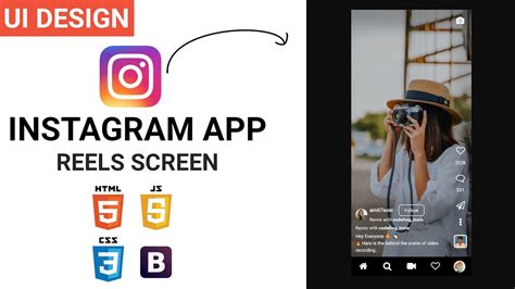 Instagram App Ui Template E Reels Screen Html Css Bootstrap