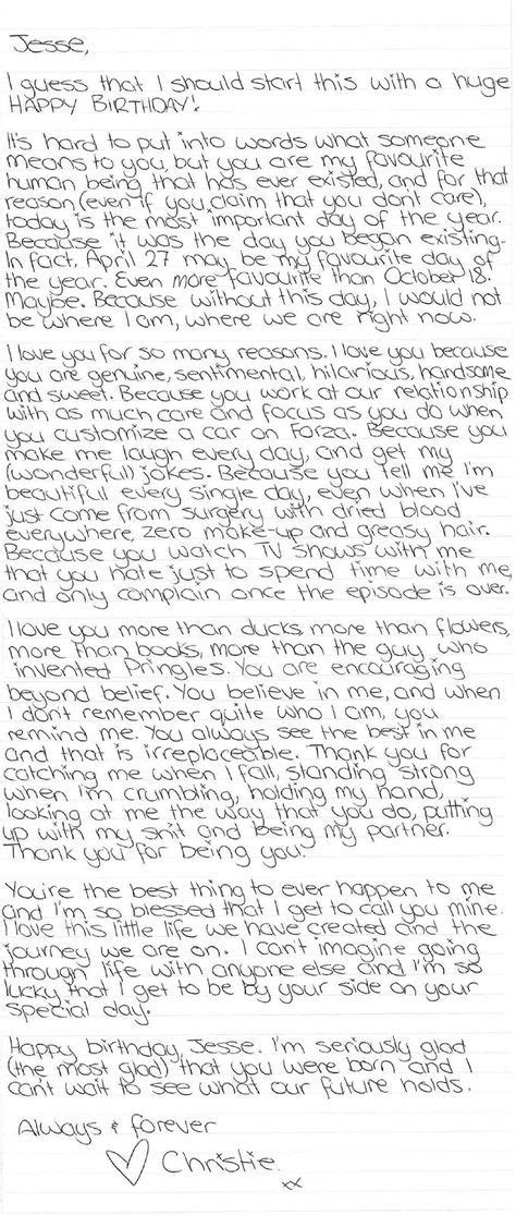 Romantic Birthday Letter For Boyfriend