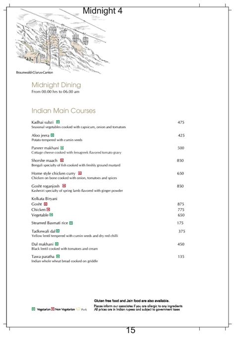 Cafe Swiss Menu Menu For Cafe Swiss Swissotel Kolkata Neotia Vista