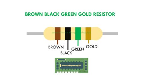 Brown Black Green Gold Resistor Indicates What Value In 4 Band Resistor