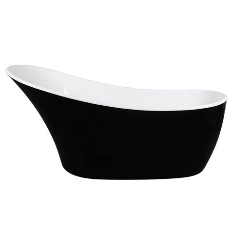 Akdy 59 1 X 28 3 Freestanding Soaking Fiberglass Bathtub And Reviews Wayfair